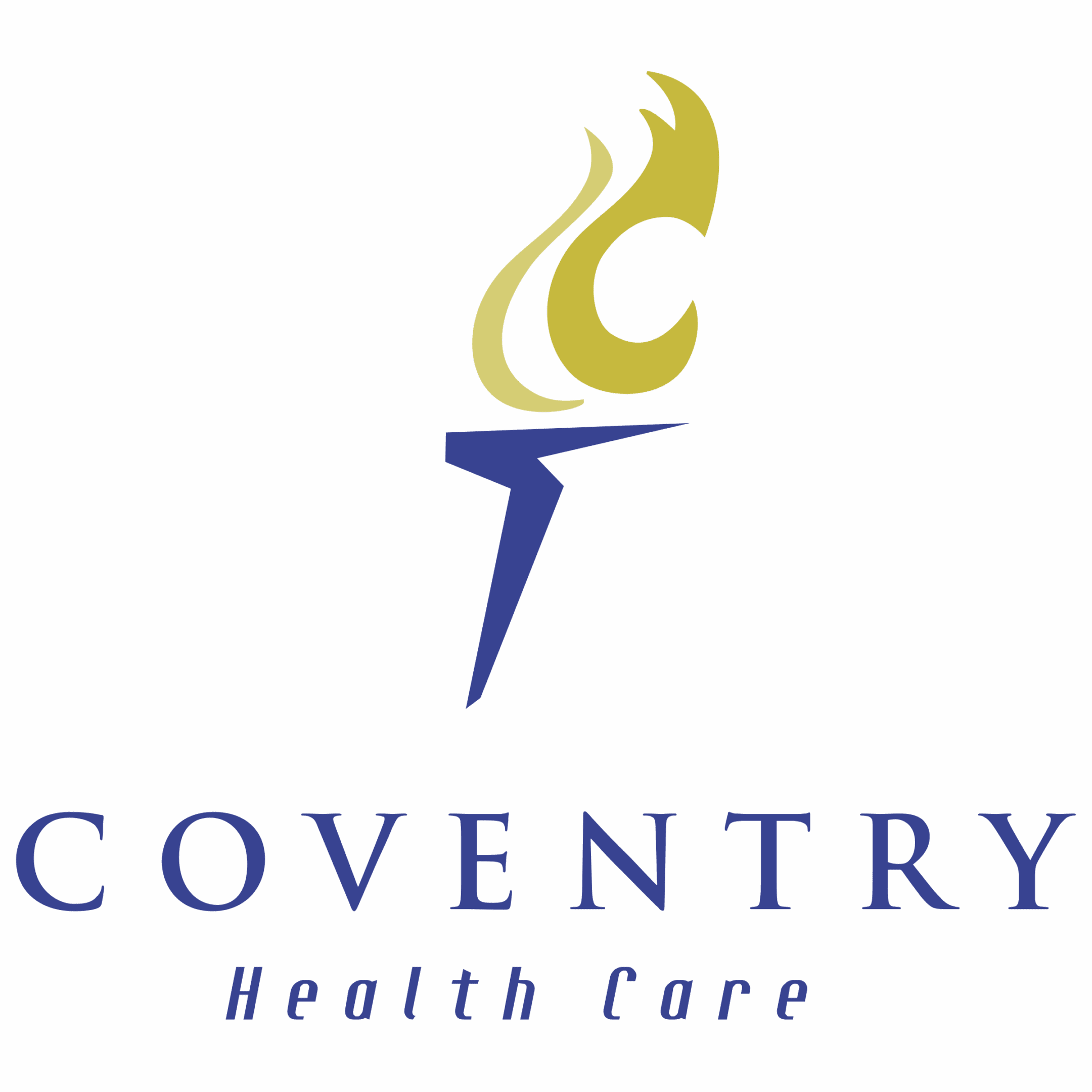 Coventry Health Care logo with a torch symbol.
